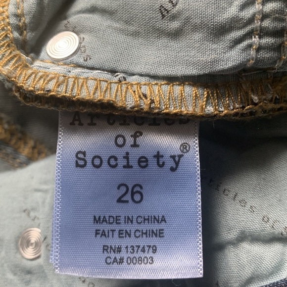 Articles of Society Sarah Jeans Distressed Skinny Leg Prairie Wash 26 Waist NWT - Picture 8 of 12